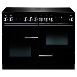 Rangemaster Professional + 110 Induction Hob Range Cooker Gloss Black